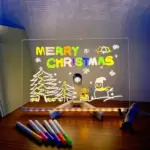 LED Note Board with Colorful Neon Markers