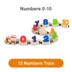 Numbers And Letters Magnetic Train Puzzle Wooden Toy Car - Image 6