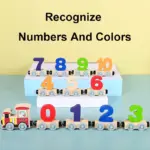 Numbers And Letters Magnetic Train Puzzle Wooden Toy Car - Image 7