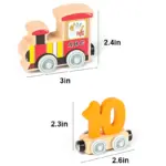 Numbers And Letters Magnetic Train Puzzle Wooden Toy Car - Image 11