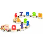 Numbers And Letters Magnetic Train Puzzle Wooden Toy Car - Image 4