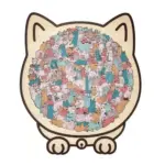 135-Piece Morandi-Colored Cat Shaped Wooden Jigsaw Puzzle - Image 11