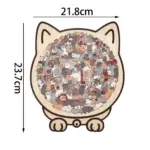 135-Piece Morandi-Colored Cat Shaped Wooden Jigsaw Puzzle - Image 9