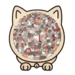 135-Piece Morandi-Colored Cat Shaped Wooden Jigsaw Puzzle - Image 10