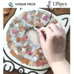 135-Piece Morandi-Colored Cat Shaped Wooden Jigsaw Puzzle - Image 5