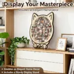 135-Piece Morandi-Colored Cat Shaped Wooden Jigsaw Puzzle - Image 7