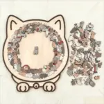 135-Piece Morandi-Colored Cat Shaped Wooden Jigsaw Puzzle - Image 6