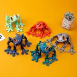 3D Magnetic Frog Figurine – Poseable Jointed Fridge Magnet Decoration