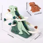 Dinosaur Chasing Race Track Set – 5 Mini Dino Cars with Lights & Music - Image 7